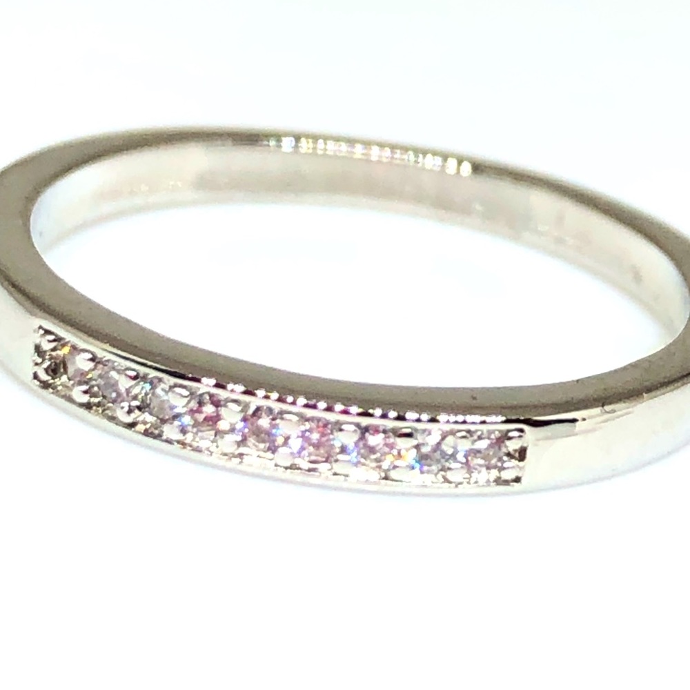 925 Channel Set CZ Wedding Band
